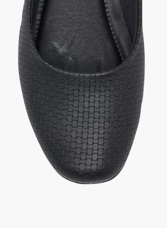 بيكاديلي Women's Textured Slip-On Ballerina Shoes