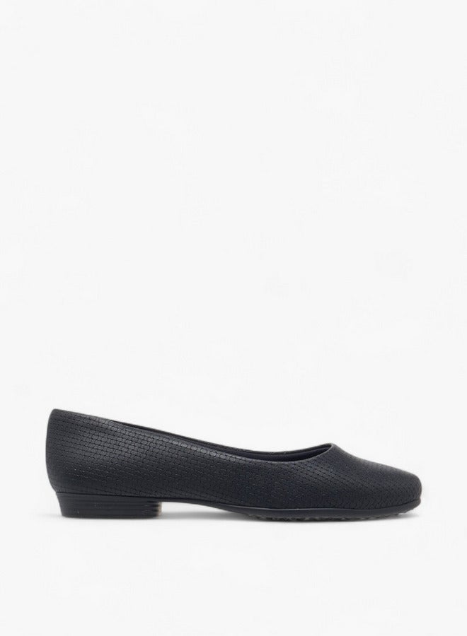 Piccadilly Women's Textured Slip-On Ballerina Shoes  - Image 3