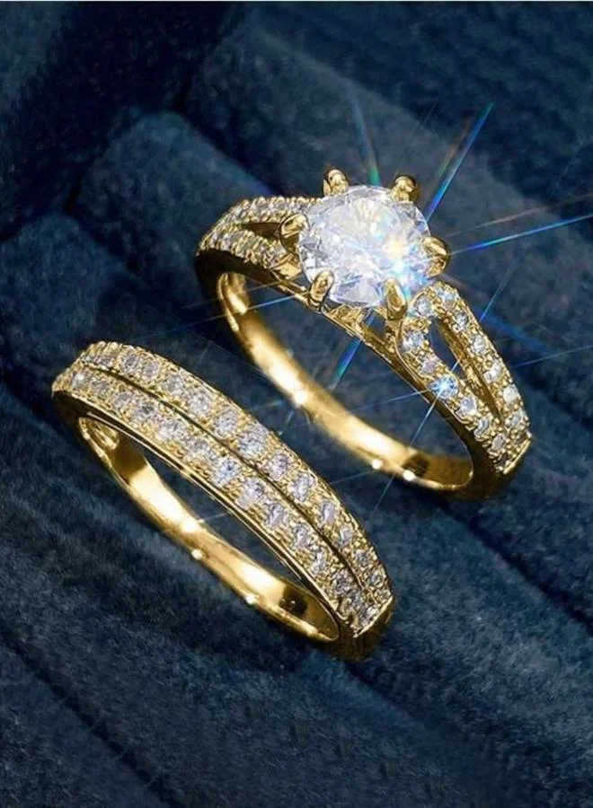 تايك تو Set of 2 - Golden Diamond Ring