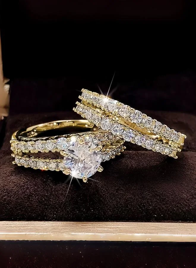 تايك تو Set of 2 - Golden Diamond Ring
