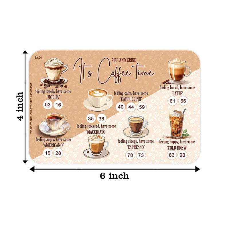 Suruchi Strokes Coffee Time Theme Tambola Tickets, New Bingo, Housie, Kitty Party Games Collection, Designer Printed kukuba for Friends Family get-Together (40 Tickets) - Image 3