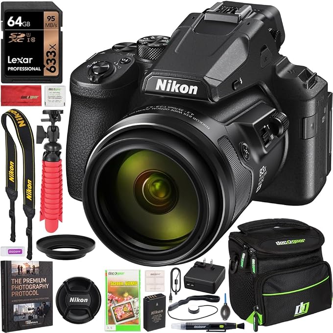 Nikon COOLPIX P950 Compact Digital Camera with 83x Optical Zoom Super Telephoto Lens Bundle Including Deco Gear Gadget Bag Case + Compact Tripod + Premium Photography Pro Ebook and More - Image 1