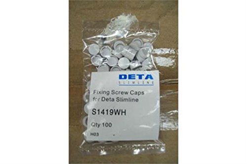 Generic Deta Pack of 100 x S1419WH Spare Screw Cap Covers for Slimline Range (White) 