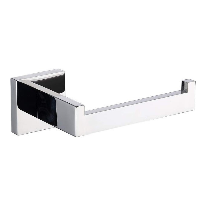 POLISHED CHROME TOILET PAPER HOLDER SUS304 STAINLESS STEEL MODERN SQUARE HALF OPEN BATHROOM 5 INCH TP HOLDER WALL MOUNT RUSTFREE TISSUE ROLL DISPENSER FOR WASHROOM KITCHEN