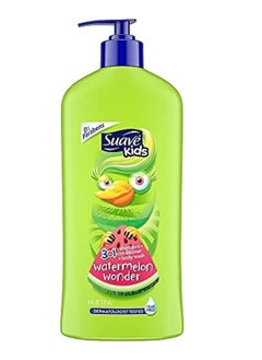 Suave Suave Kids 3in1 Shampoo Conditioner Body Wash for a Tear-Free Shower or Bath Wacky Melon Dermatologically Tested 18 oz 
