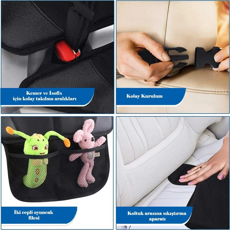 ريفو بيبي Car Seat Protector Organizer Pocket Child Baby Car SeatThick Padding Water Resistant 2 Pcs