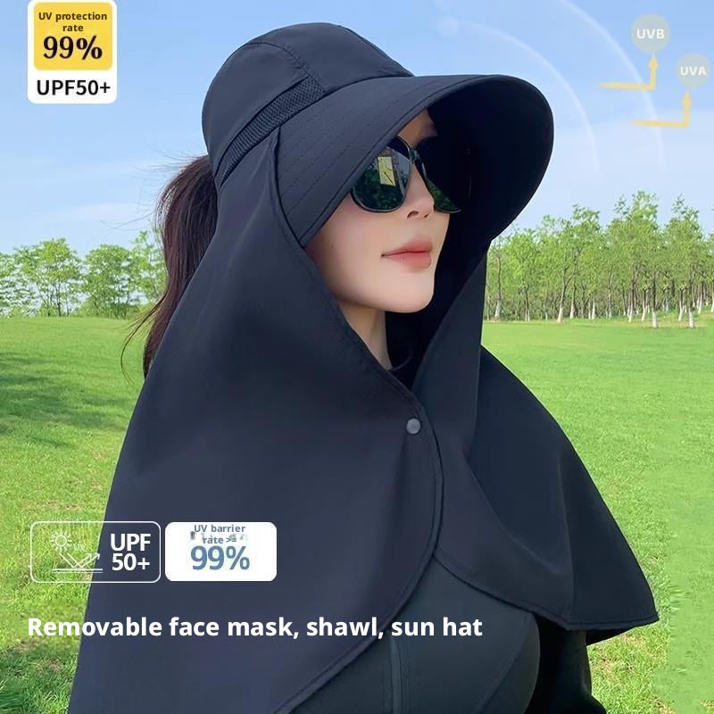 Women's UV Protection Bucket Hat with Extra Long Brim and Neck Flap - Image 1