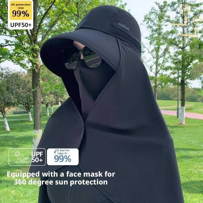 Women's UV Protection Bucket Hat with Extra Long Brim and Neck Flap - Image 2
