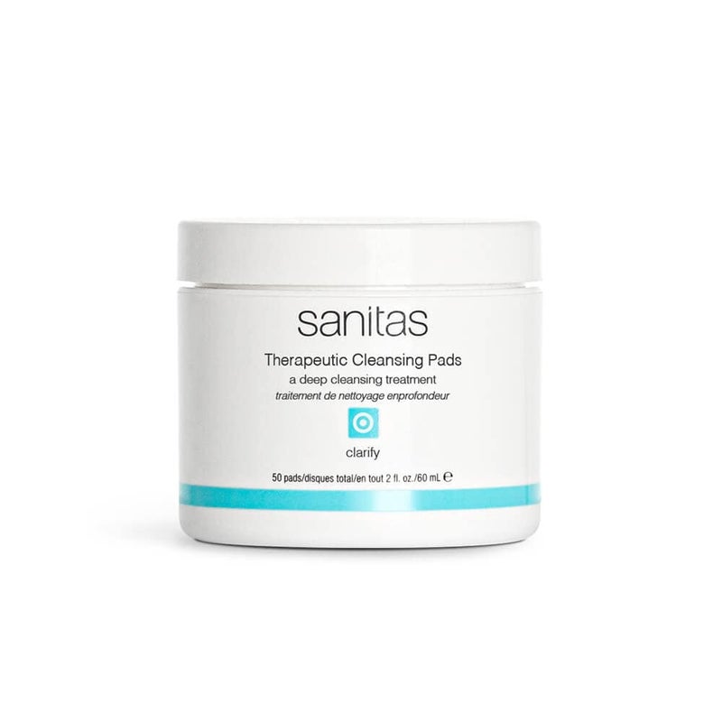 Sanitas Skincare Therapeutic Cleansing Pads, Clarifying Treatment, Salicylic Acid, Niacinamide, 50 pads / 2 Ounces