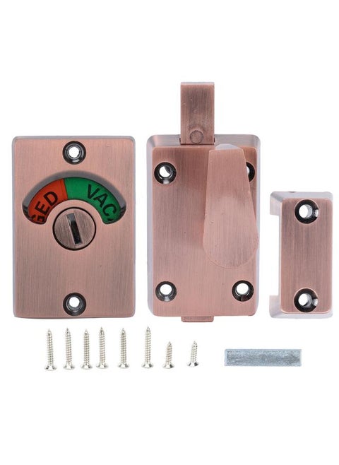 Partition Door Lock with Handle Public Toilet Restroom Bolt Lock Indicator Accessory