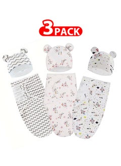 MARGOUN 3 Packs Of Baby Swaddle Blanket Infant Sleeping Bag Baby Bath Towel Swaddling Wrap Sleep Bags Bedding Accessories  - Image 1