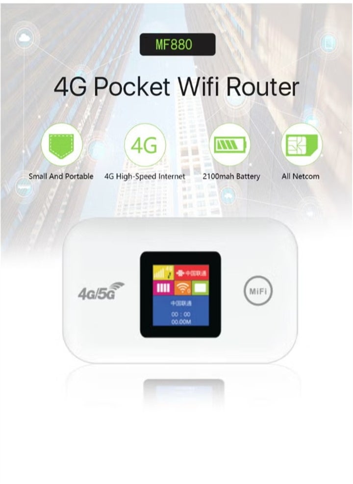 Generic - New Portable Wireless Modem, Wireless Wi-Fi Router Range Extender, 150Mbps 2100mAh Mobile Pocket WiFi Router with SIM Card Slot 4G/5G Wireless Router, Convenient and Practical - Image 1