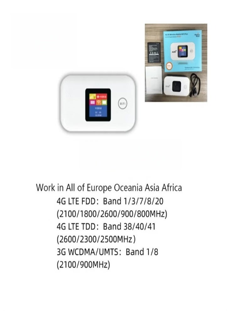 New Portable Wireless Modem, Wireless Wi-Fi Router Range Extender, 150Mbps 2100mAh Mobile Pocket WiFi Router with SIM Card Slot 4G/5G Wireless Router, Convenient and Practical - Image 3