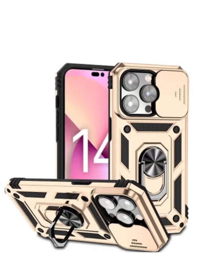 GULFLINK Back Cover Phone Protect Case For iPhone 14 Promax Gold - Image 1