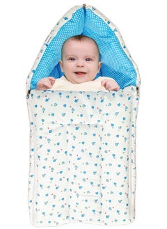 Brandonn BRANDONN Baby Bedding Gift Pack Combo of Bed with 3 Pillow Set and Sleeping Bag | Carry Bag Combo of 2, Sky Blue  - Image 2