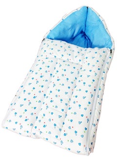 Brandonn BRANDONN Baby Bedding Gift Pack Combo of Bed with 3 Pillow Set and Sleeping Bag | Carry Bag Combo of 2, Sky Blue  - Image 3