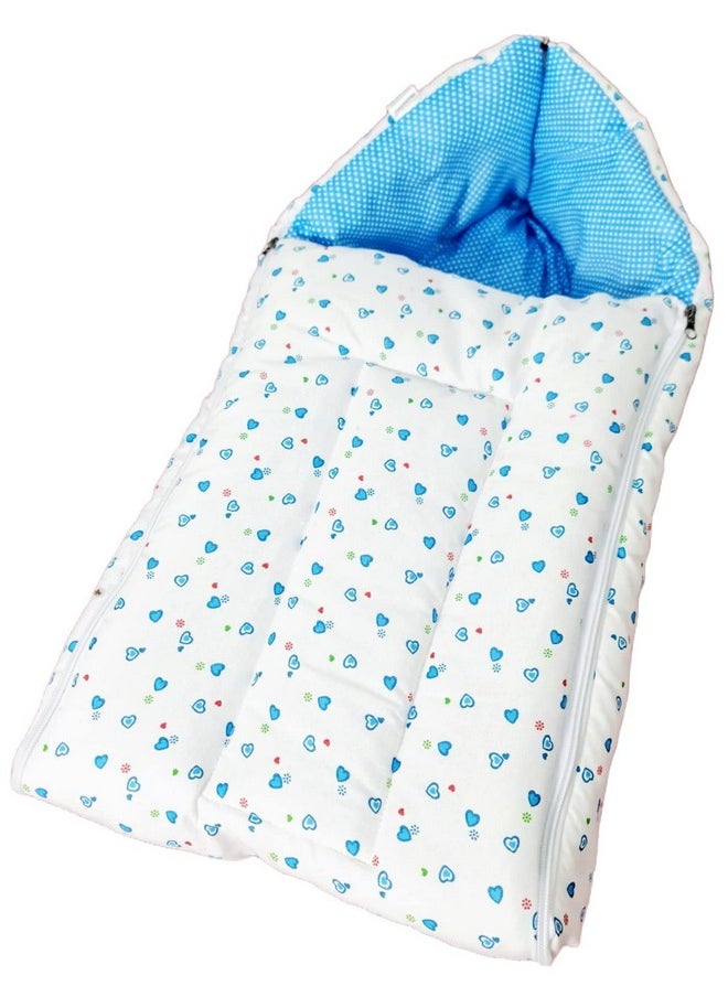 Brandonn - BRANDONN Baby Bedding Gift Pack Combo of Bed with 3 Pillow Set and Sleeping Bag | Carry Bag Combo of 2, Sky Blue - Image 1