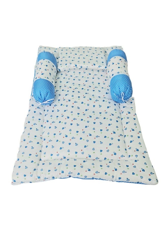 Brandonn - BRANDONN Baby Bedding Gift Pack Combo of Bed with 3 Pillow Set and Sleeping Bag | Carry Bag Combo of 2, Sky Blue - Image 1