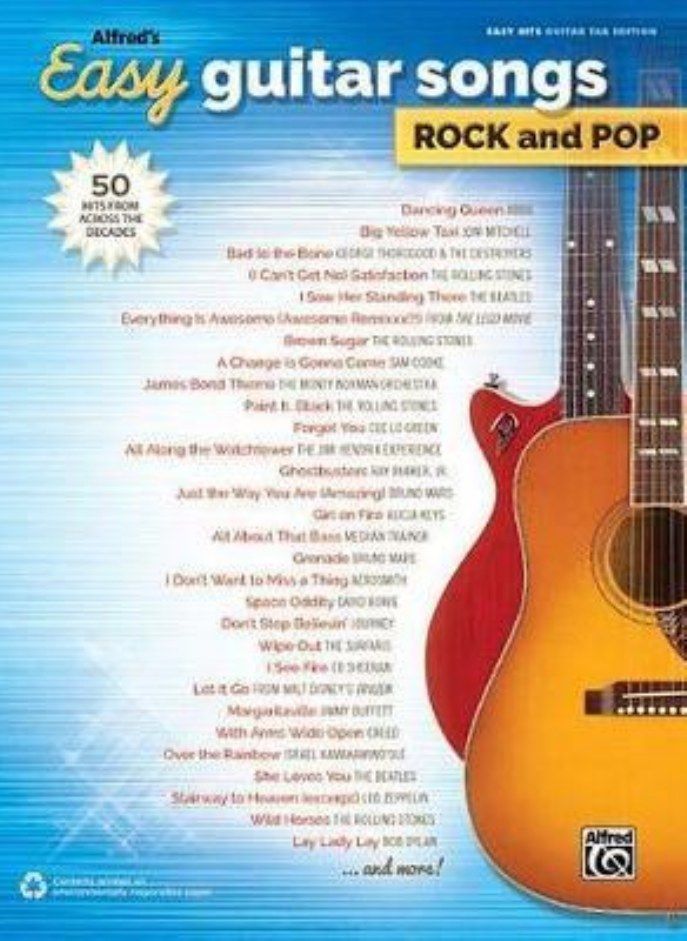 Alfred's Easy Guitar Songs -- Rock & Pop  50 Hits from Across the Decades Alfred Music