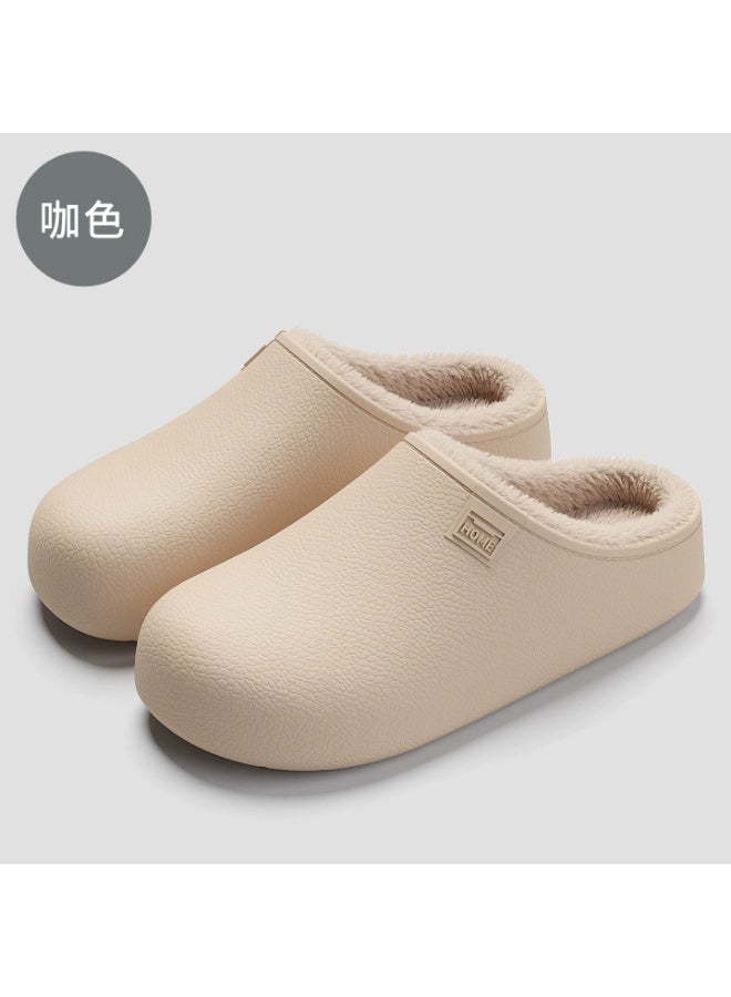 Eva waterproof cotton slippers - indoor home furnishing, warm and plush, suitable for winter, anti-slip cotton slippers