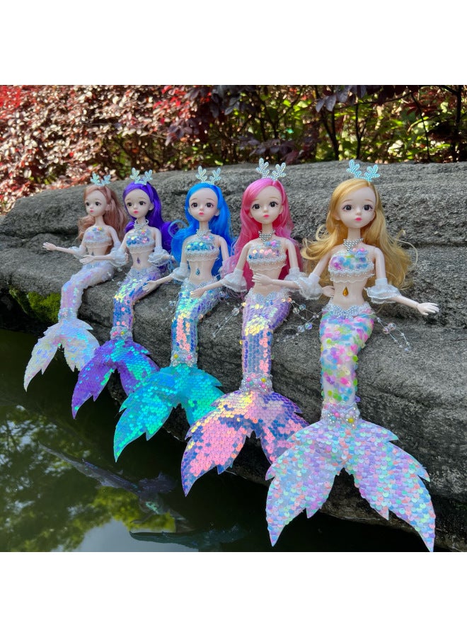 Dragon Princess Mermaid Doll Girl Toy Children's Birthday Gift Doll Doll Manufacturer Supply-Color:Xiangyun Fish Meal - Image 2
