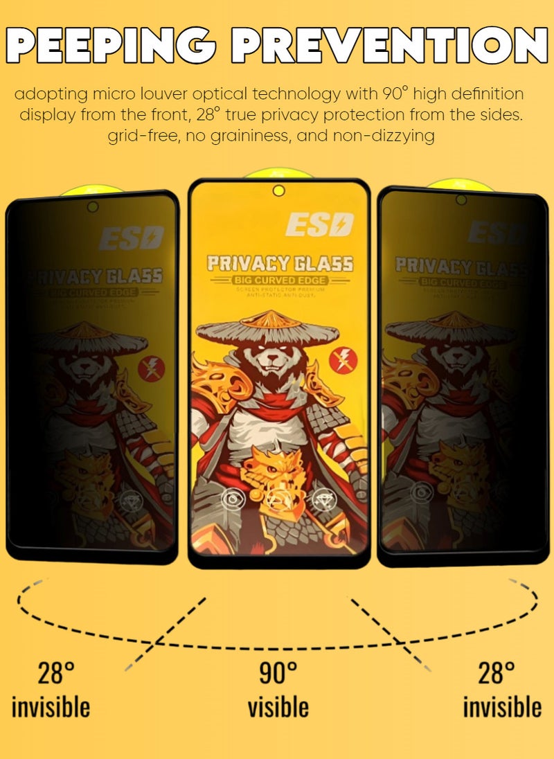 ESD 2 Pieces Tempered Dustproof Privacy Glass Screen Protector Compatible For Samsung Galaxy F62 - Image 2