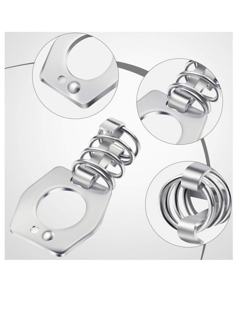 Y&D Water Heater Cam Lock, 4 Pieces Metal Door Latch RV Camper Hot Cover Fastener Silver  - Image 4