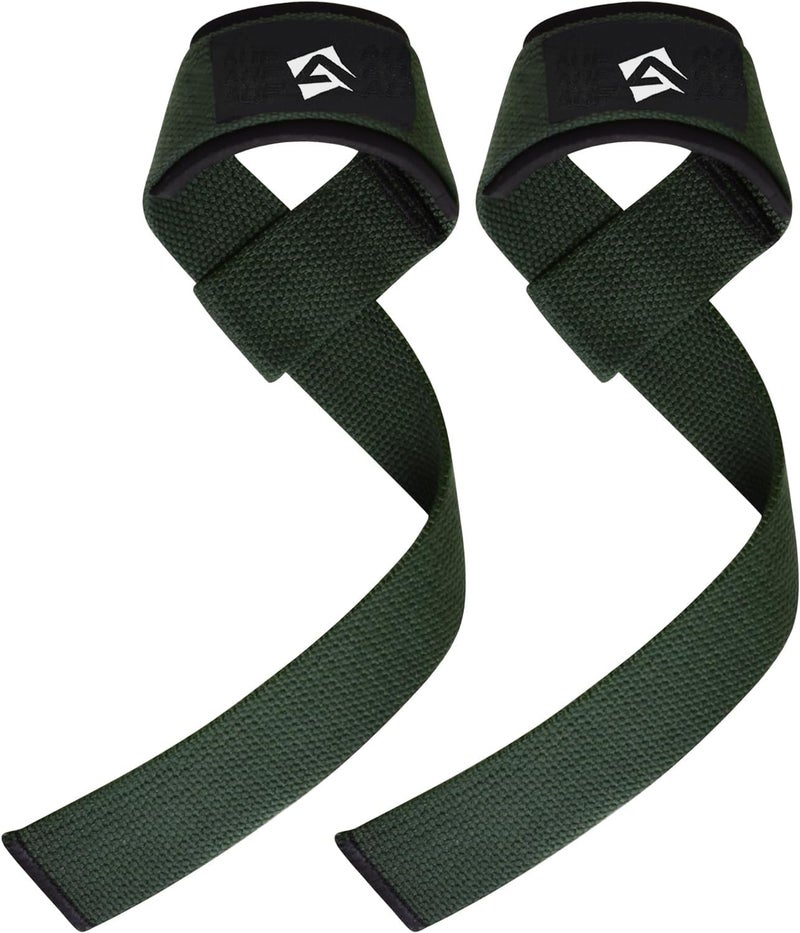 AQF Lifting Wrist Straps for Weightlifting, Powerlifting & Deadlifts – 23” Neoprene Padded Cotton Straps for Strength Training & Gym Workouts - Maximum Grip Support for Men & Women - Image 2