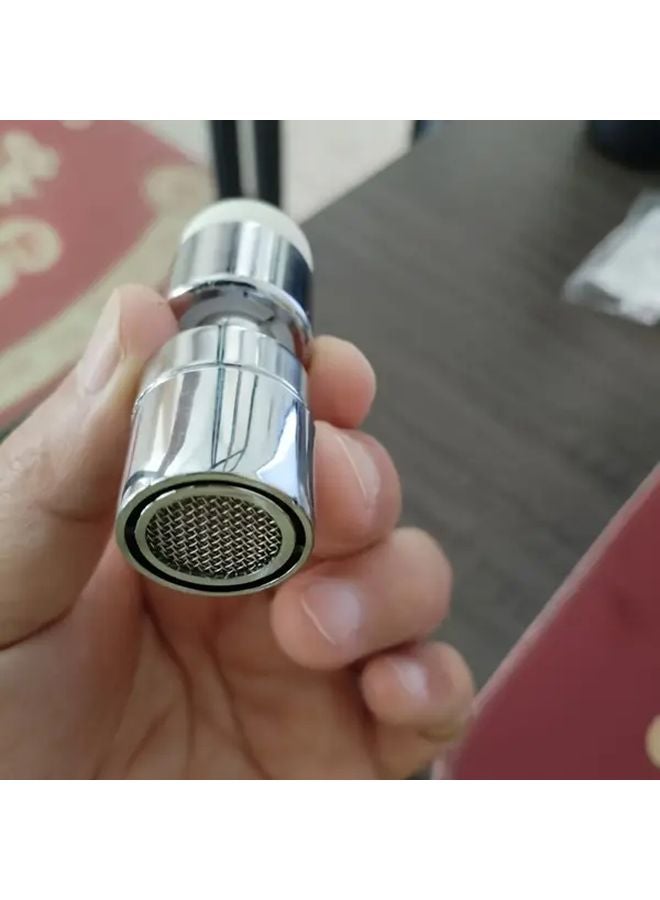 Silvery 360 Rotating Dual Mode Splash Proof Kitchen and Bathroom Faucet with Rainfall Shower Water Flow - Image 2