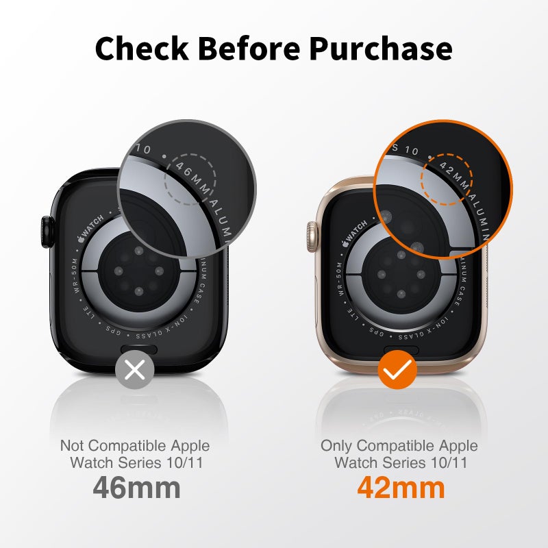 LK 6 Pack for Apple Watch Series 11/ Series 10 Screen Protector 42mm - Anti-Scratch, Self-Healing Soft TPU Screen Protector for Apple Watch 42mm, Bubble Free, HD Transparent, Touch Sensitive - Image 2
