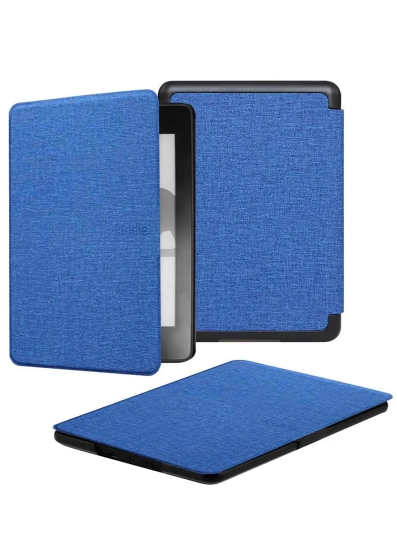 Case Cover with Hand Strap Belt for All-New Kindle 11th Generation 2024/2022 Release, 6 inch, Smart Slimshell with Auto Sleep/Wake (Blue)  - Image 1