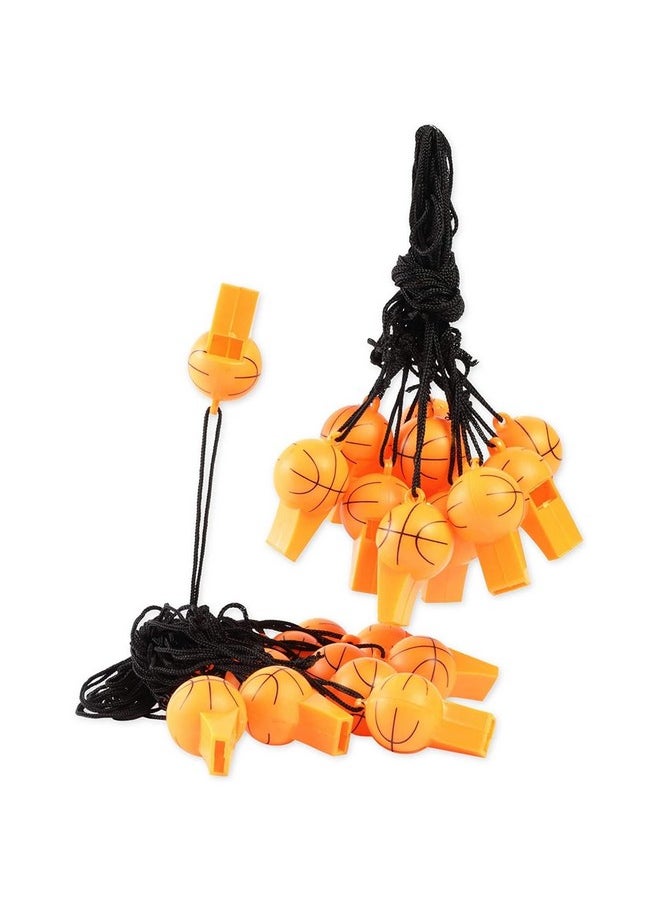 Blue Panda Basketball Whistles For Party Favor, Sports Birthday Supplies (24 Pack)  - Image 3