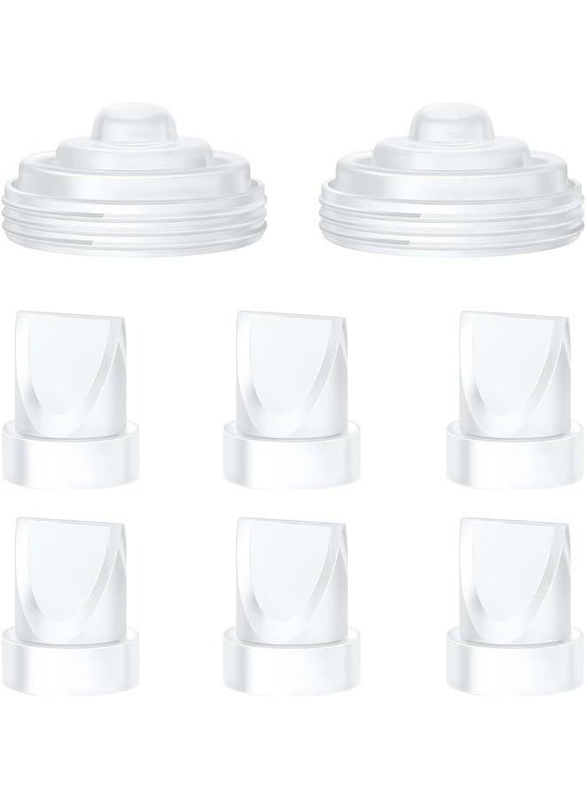 IVARONAL 6Pcs Duckbill Valves and 2Pcs Diaphragm Compatible with Momcozy M5 Breast Pump - Image 1