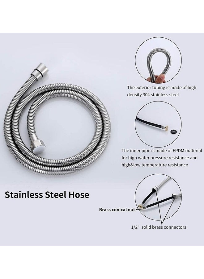 Generic Stainless Steel Handheld Bidet Sprayer for Toilet Cloth Bathroom Diaper Self Cleaning Shattaf Set with adjustable water Pressure Control  - Image 3