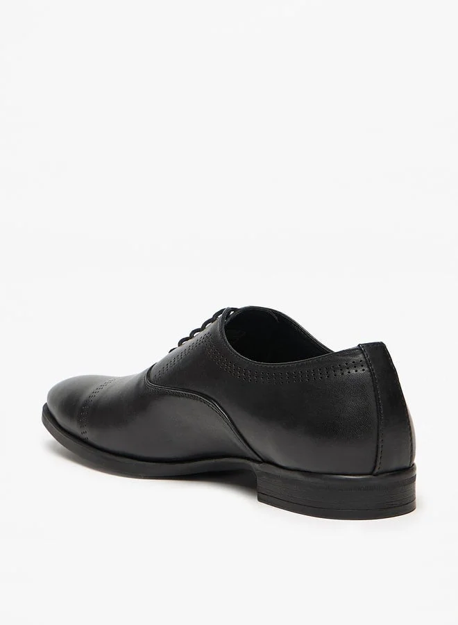 LBL by Shoexpress Solid Oxford Shoes with Lace-Up Closure