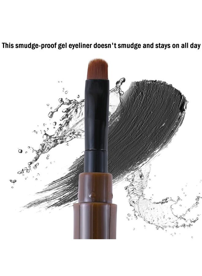 Boobeen Eyeliner Waterproof Gel Eyeliner Smudge-proof Eye Liner Gel Makeup High Pigment Eye Makeup Set Easy to Apply Long-lasting For All Day - Image 4