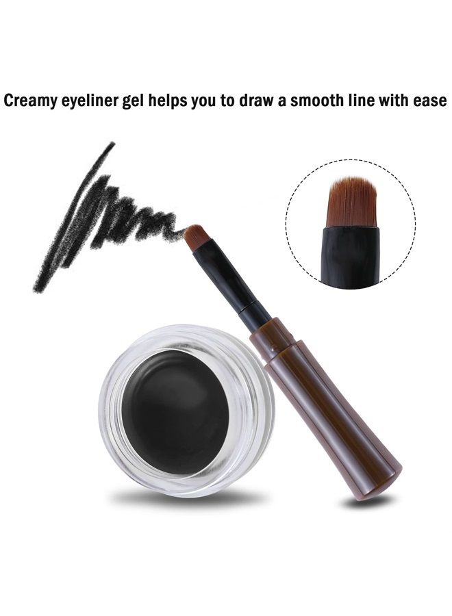 Boobeen Eyeliner Waterproof Gel Eyeliner Smudge-proof Eye Liner Gel Makeup High Pigment Eye Makeup Set Easy to Apply Long-lasting For All Day - Image 2