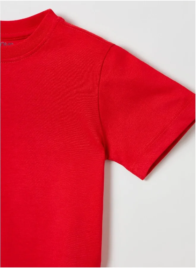 او في اس OVS Boys Long Sleeve T Shirt - Red