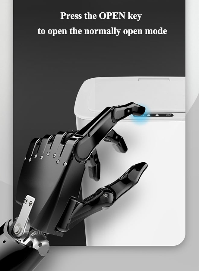 14L Touch Free Trash Can With Lid White - Image 5