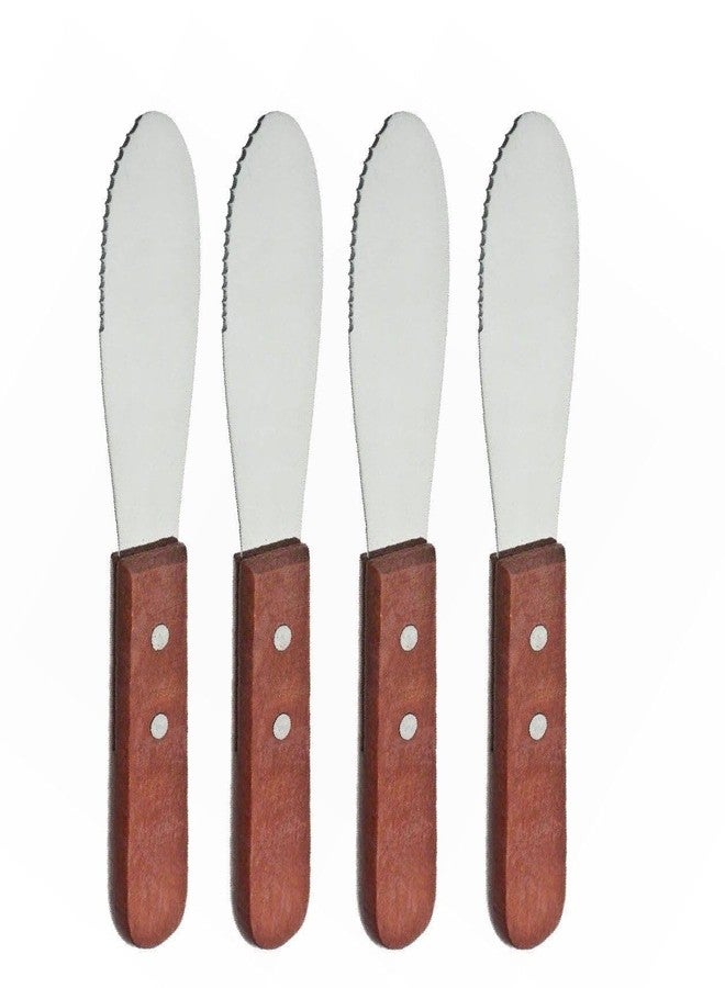 Great Credentials© Wide Stainless Steel Spreader Kitchen Knives for Sandwiches Butter Cheese set of 4 - Image 2