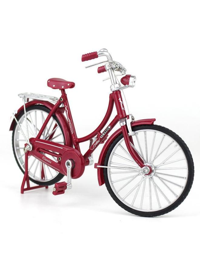Alloy Bicycle Model Simulation Mountain Bike Speed Drop Car Road Bike Bicycle Ornaments Gift Toys Wholesale-Color:[color Box] Women's Retro Rose Red  - Image 1