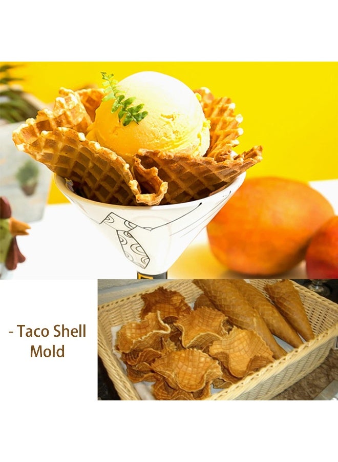 Tosnail 8 Pack Non-Stick Taco Shell Maker, Tortilla Pan, Fluted Tart Mold, Salad Shell Bowls - Image 4