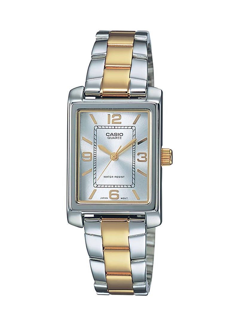 Casio Analog Quartz Two Tone Stainless Steel Women's Watch LTP-1234PSG-7A