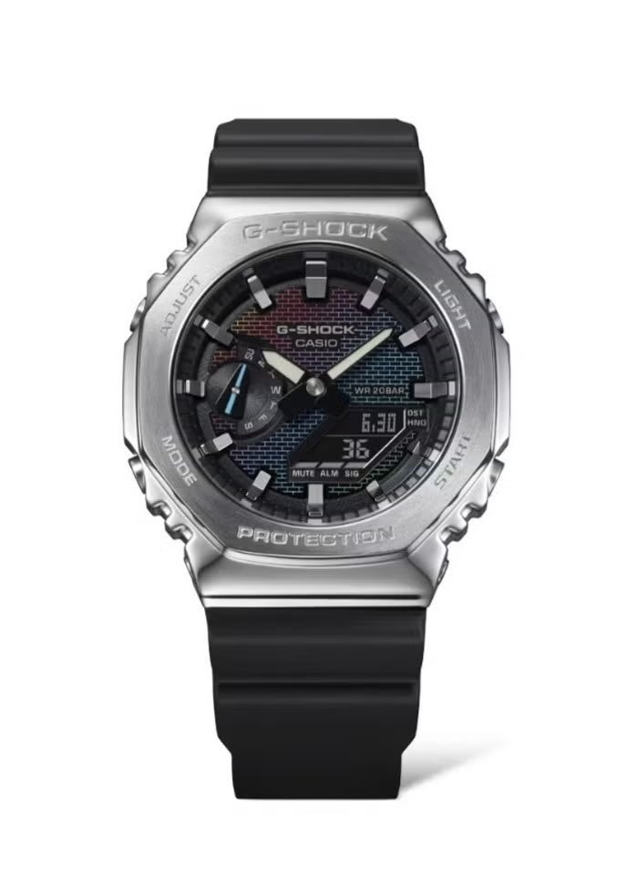 Casio G Shock Watch For Men Rainbow Brick Wall GM-2100RW-1A Analog-Digital Octagonal Wrist Watch - Image 3