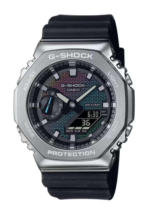 Casio G Shock Watch For Men Rainbow Brick Wall GM-2100RW-1A Analog-Digital Octagonal Wrist Watch - Image 1