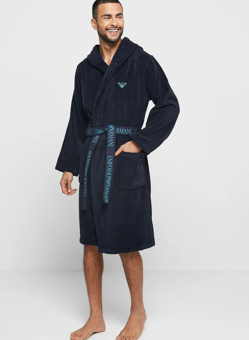 EMPORIO ARMANI Plain Bathrobe