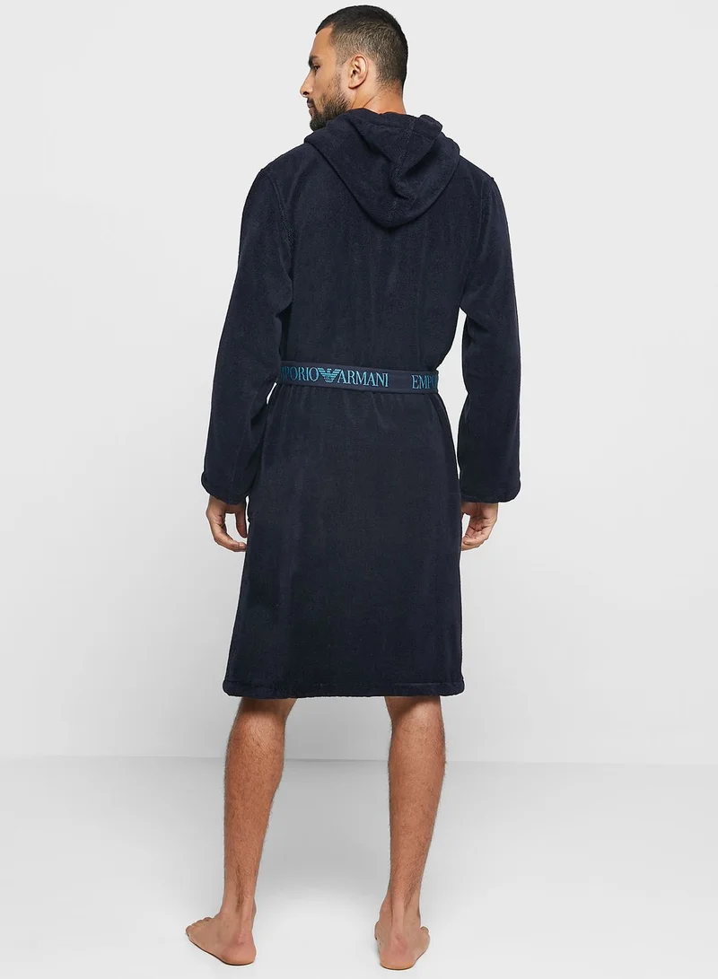 EMPORIO ARMANI Plain Bathrobe