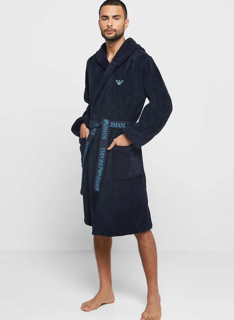 EMPORIO ARMANI Plain Bathrobe