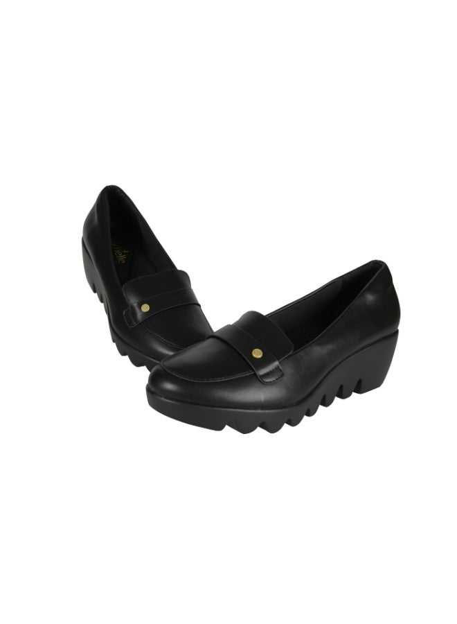 Michelle Morgan 092-2571 Michelle Morgan Ladies Wedge Shoes 219RJB04 Black  - Image 2