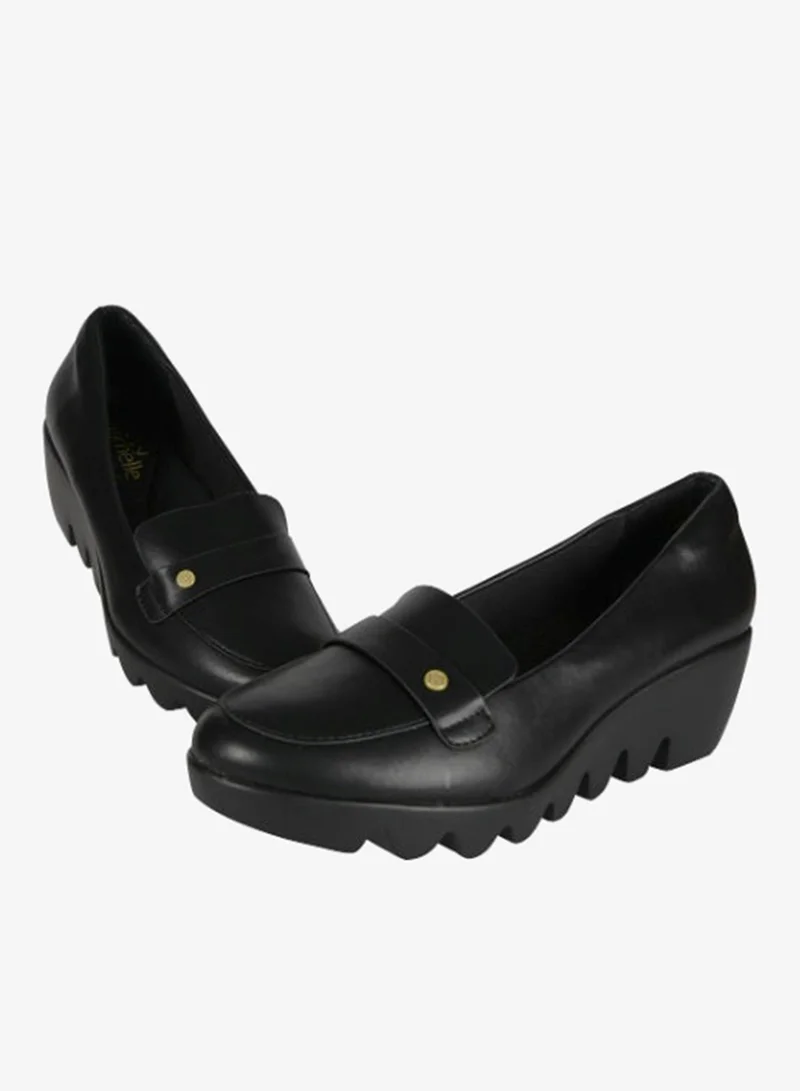 Michelle Morgan Black 092-2571 Michelle Morgan Ladies Wedge Shoes 219RJB04 Black for Women | Best Price UAE